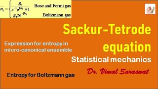 SackurTetrode equation  Updated version httpsyoutubechiFtetzmqk [upl. by Leamse]