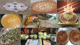 Friday vlog  aadi velli pooja  prepreparation for kulatheivam pongal bun dosa mysore pak recipe [upl. by Tychonn]