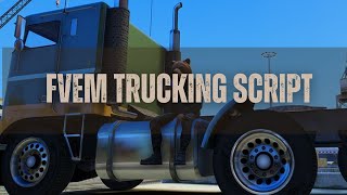 Fivem Trucking Script  Qbcore Script  GTA V [upl. by Staley]