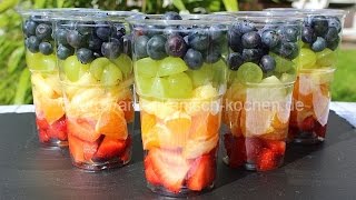 Fruit Salad to go mit ZitrusDressing frischer SommerSnack [upl. by Lahcim]