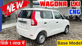 Maruti Suzuki Wagon r Lxi Cng Review  wagon r base model  wagon r car  wagon r 2024 new model [upl. by Constantia24]