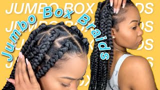 HOW TO 9 MINUTE  LARGE KNOTLESS BRAIDS  Hairstyles  BRAIDS BY ANTOINETTE [upl. by Laverna]