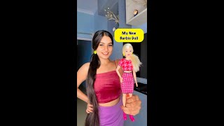 Unboxing Barbie Doll 😱 crafteraditi shorts youtubepartner diy unboxing barbie CrafterAditi [upl. by Wilmar]