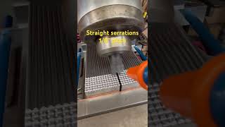 Straight serration pattern 18” pitch machinist machining cnc machineshop shop shorts [upl. by Sirovat]