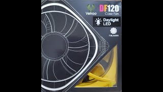 Vetroo DF120 Daylight LED Macaron Frame 3PinMolexD Fan Review Pt 1 [upl. by Imelida]