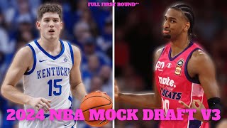 My FINAL 2024 NBA Mock Draft V3FULL FIRST ROUND [upl. by Ahsino279]