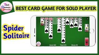 Best Card Game for solo  android Game  how to play spider solitaire in mobile TheGamesUnboxing [upl. by Tur]