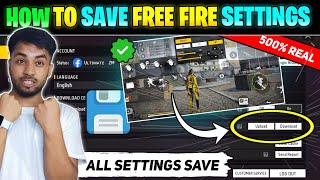 How To Save Settings In Free Fire  Free Fire Setting Save Kaise Kare  How To Save FF Settings [upl. by Anauqal]