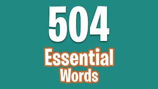 504 Essential Words  Lesson 27 [upl. by Nare481]