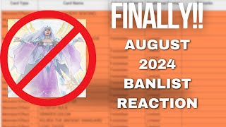 DID THEY HIT THE RIGHT THINGS YUGIOH AUGUST 31 2024 BANLIST REACTION [upl. by Nnylrac809]