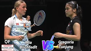 Gregoria Tunjung vs Mia Blichfedlt  QF Kumamoto Masters 2024 [upl. by Enaht918]