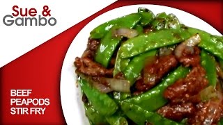 Beef Peapods stir fry  beef with snow peas [upl. by Einnek]