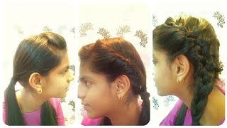 How to make 3 Easy Hairstyles with Two PonytailPigtails Simple Hairstyles for School [upl. by Enad]