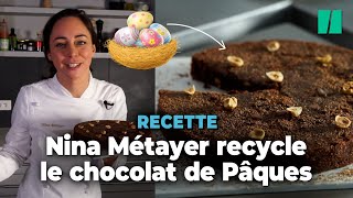 Recette  le brownie aux restes de chocolat de Pâques par Nina Métayer [upl. by Ocsisnarf]