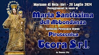 MARZANO di NOLA Av  MARIA SS dellABBONDANZA 2024  PIROTECNICA TEORA Daylight Show [upl. by Neelasor]