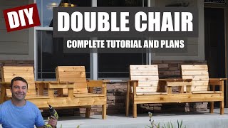 How to Make a Double Chair Bench  DIY Double Chair Version 1  Patio Furniture [upl. by Knighton339]