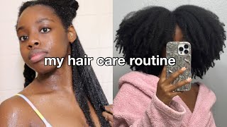 MY HAIR CARE ROUTINE FOR NATURAL HAIR type 4✨🌀 [upl. by Nisen]