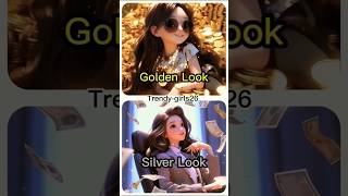 💛🔥🤍Golden look vs silver look shortvideos viralvideos [upl. by Agiaf933]