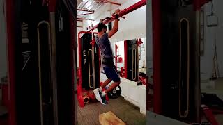 Weighted pull up workout gym gymlife motivation bodytransformation pullups hardwork chinup [upl. by Aleris592]