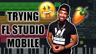 Making a Beat in FL Studio Mobile [upl. by Busey]