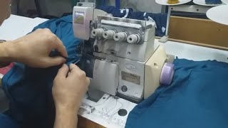 Overlok kol takma  Overlock sleeve sewing [upl. by Yattirb]