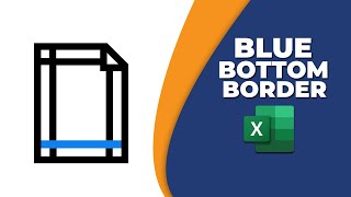 How to add a blue bottom border in excel [upl. by Dusa]