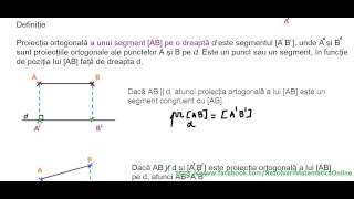 Clasa a VIIa  Proiectii ortogonale pe o dreapta  TEORIE [upl. by Caniff]