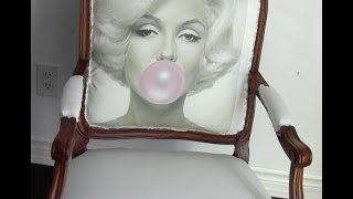 DIY How to upholster a chair Marilyn Monroe image [upl. by Stila]