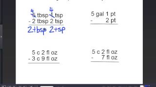 Adding amp Subtracting Customary Units of Capacity [upl. by Atirehs]