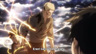 Reiner And Bertholdt Reveal  Attack On Titan ENG DUBHD [upl. by Olympium]