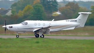 BRAND NEW Pilatus PC12 NGX  Startup amp Takeoff at Nancy Airport aviation engineering innovation [upl. by Yelsna800]