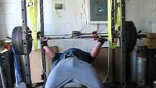 benching 455 x 3 with free spotter [upl. by Suzette449]