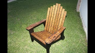 The Fractal Burned with Shou Sugi Ban Adirondack Chair [upl. by Aniez]