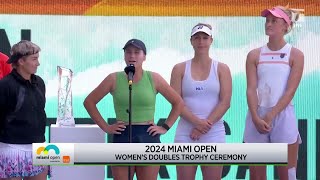 Sofia Kenin and Bethanie MattekSands 2024 Miami Championship Speech  Miami 2024 Final [upl. by Trautman238]