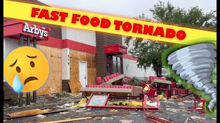 FAST FOOD NEWS Arbys Restaurant Tornado Tropical Storm Debby Wind Water Damage Moncks Corner SC USA [upl. by Jereld]