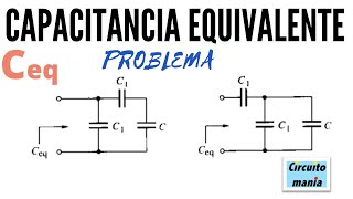 Ejercicio de CAPACITANCIA EQUIVALENTE  Problema 75 quotElectric Circuits Fundamentals Francoquot [upl. by Akienat]