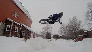 Fatbike Snow Trials  XC  DH  Street  Jumping on the Fatback Corvus [upl. by Rim484]