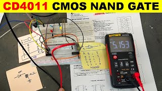 804 CD4011 CMOS NAND Gate Explained amp Testing [upl. by Kandace]