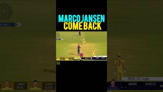 Marco Jansen 😱 Super Come Back  wicket Clean Bowled wicket [upl. by Llehcear757]