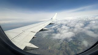 American E175 Approach and Landing at CMH with Taxiway C Construction [upl. by Damalus]