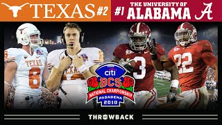 Sabans 1st Bama Title 2 Texas vs 1 Alabama 2010 BCS Championship [upl. by Niwrehs]