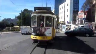 Lisbon tram 28  Lissabon Straßenbahn  Lisboa Carris électrico  Villamos [upl. by Heddi]