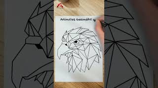 🦅 DIBUJOS Geométricos  ÁGUILA 📝 [upl. by Harihs99]