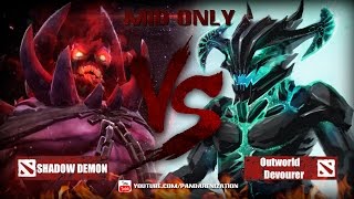 Outworld Devourer VS Shadow Demon Битва героев Mid only Dota 2 [upl. by Wulf]