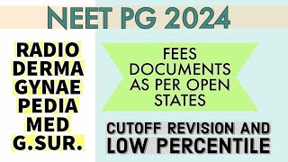 NEET PG 2024 CUT OFF REVISION amp LOW PERCENTILE nandkishoresingh7 neetpg2024 [upl. by Kline]