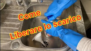 Tutorial Fai da te Come disotturare sgorgare scarico cucina bagno doccia wc nel modo più semplice [upl. by Ilana]