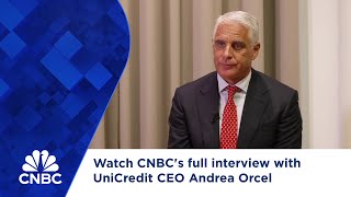 Watch CNBCs full interview with UniCredit CEO Andrea Orcel [upl. by Stephie]