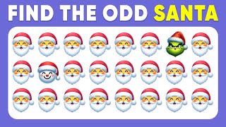 Find the ODD One Out  Christmas Edition 🌲🎅 Emoji Quiz  Easy Medium Hard [upl. by Lasyrc]