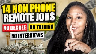 14 No Talking Websites Remote Work From Home Jobs  Up To 26 Hour  No Degree Needed No Interview [upl. by Mauretta]