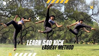 Learn 540 kick l easiest method l 100 guarantee l mikey kick l anime kick l 540 spin kick [upl. by Lovash]